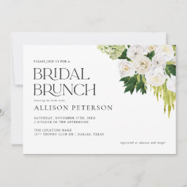 Summer Elegant Greenery Floral Bridal Brunch Einladung
