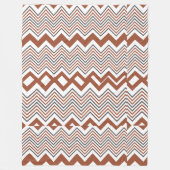 Summer Elegante Colorful Zigzag Fleecedecke (Vorderseite)