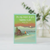 SUMMER ENERGIE mit Hütten sonnenblauen Himmel und Postkarte (Stehend Vorderseite)