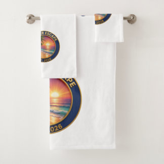 Summer Escape Tropical Beach Sunset Bath Towel Badhandtuch Set