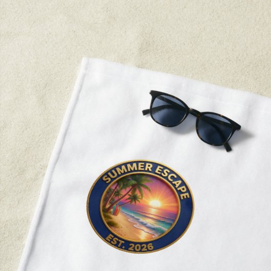 Summer Escape Tropical Beach Sunset Bath Towel Strandtuch (Beispiel)
