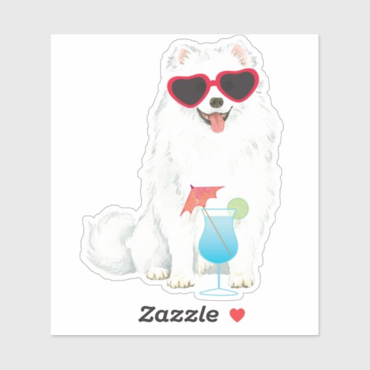 Summer Eskie Vinyl Sticker (Blatt)