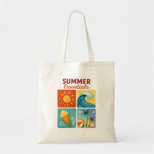 Summer Essentials Tasche — Retro Beach Vibes (Vorne)