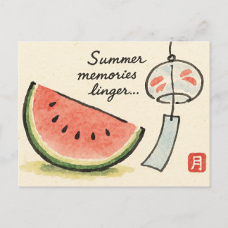 Summer Etegami Postcard Postkarte