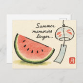 Summer Etegami Postcard Postkarte (Vorne/Hinten)
