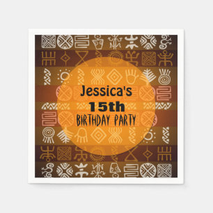 Summer Ethnic 15. Geburtstagsparty Paper Napkins Serviette