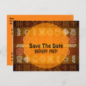 Summer Ethnic 17. Geburtstag Save the Date Ankündigungspostkarte (Vorne/Hinten)