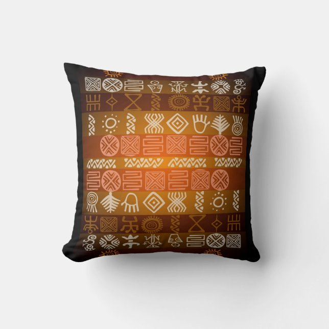 Summer Ethnic Boho Grafik Pillow Kissen (Vorderseite)