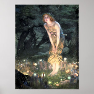 Summer Eve von Pre-Raphaelite Edward Robert Hughes Poster