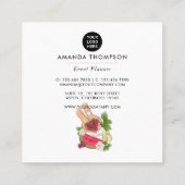Summer Event Planer Square Business Card Quadratische Visitenkarte (Rückseite)