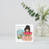 Summer Event Planer Square Business Card Quadratische Visitenkarte (Stehend Vorderseite)