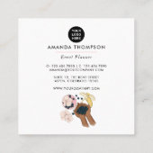 Summer Event Planer Square Business Card Quadratische Visitenkarte (Rückseite)