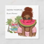 Summer Event Planer Square Business Card Quadratische Visitenkarte (Vorderseite)