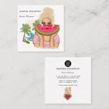 Summer Event Planer Square Business Card