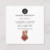 Summer Event Planer Square Business Card Quadratische Visitenkarte (Rückseite)