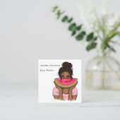 Summer Event Planer Square Business Card Quadratische Visitenkarte (Stehend Vorderseite)