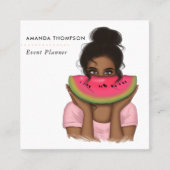 Summer Event Planer Square Business Card Quadratische Visitenkarte (Vorderseite)