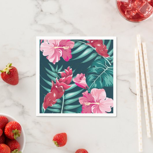 Summer Exotic Blume Design Serviette (Beispiel)