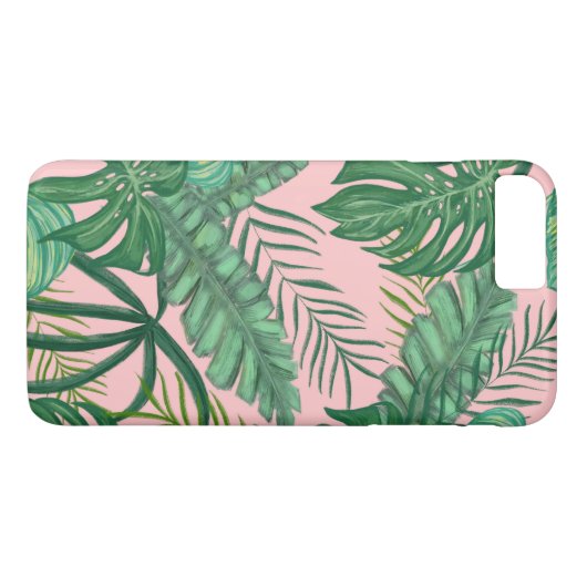 Summer Exotic Green Blätter Case-Mate iPhone Hülle (Rückseite (Horizontal))