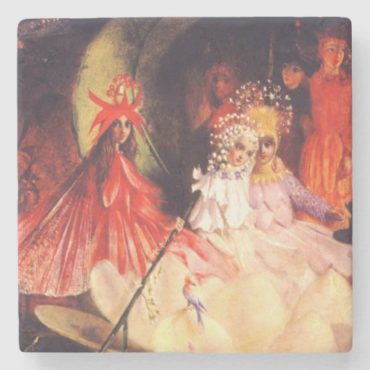 Summer Fairies Steinuntersetzer (Vorderseite)