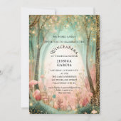 Summer Fairy Tale Enchanted Forest  Quinceañera  Einladung (Vorderseite)