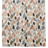 Summer Fall Rustic Eukalyptus Wasserfarbe Blätter Duschvorhang (Vorderseite)