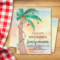 Summer Family Wiedersehen Einladung Postkarte