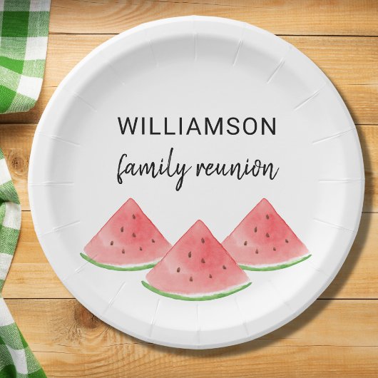 Summer Family Wiedersehen Watermelon Pappteller
