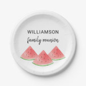Summer Family Wiedersehen Watermelon Pappteller (Vorderseite)