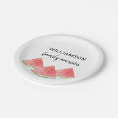 Summer Family Wiedersehen Watermelon Pappteller (Schrägansicht)