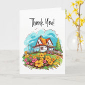 Summer Farm Zuhause Danke Karte (Gelbe Blume)