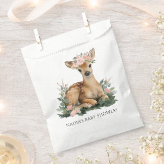 Summer Fawn Watercolor Baby Shower Geschenktütchen
