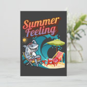"Summer Feeling" Einladung (Stehend Vorderseite)