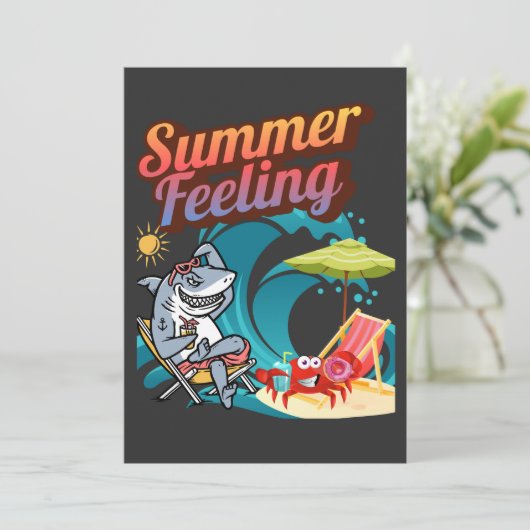 "Summer Feeling" Einladung (Stehend Vorderseite)