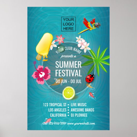 Summer Festival Club/Corporate Werbung Poster (Vorne)
