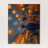 Summer Festival Night with Fireworks Puzzle (Vertikal)