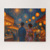 Summer Festival Night with Fireworks Puzzle (Horizontal)