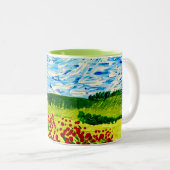 Summer Field Blume Pastoral Blue Sky Tasse (VorderseiteRechts)