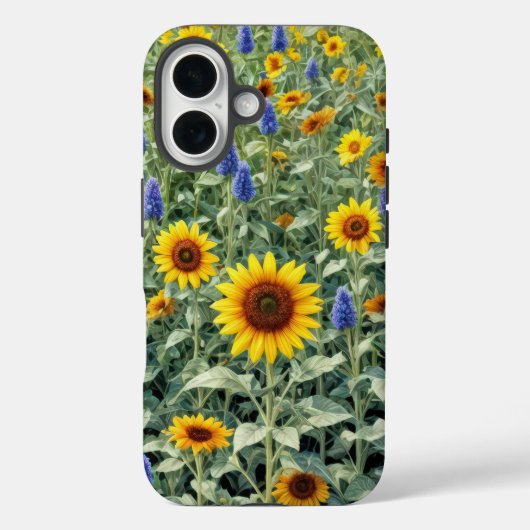 Summer Field of Sunflowers and Wildflowers Case-Mate iPhone Hülle (Rückseite)