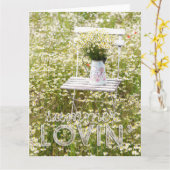 Summer Field Wild Blume Daisies + Text Karte (Gelbe Blume)