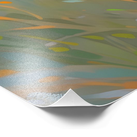 Summer Fields Anime Impressionismus Fotodruck (Ecke)