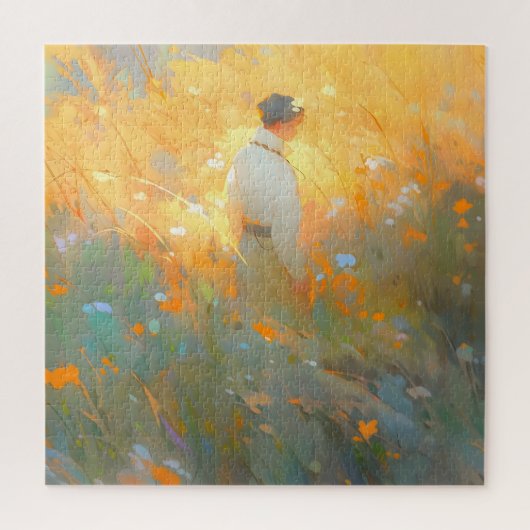 Summer Fields Anime Impressionismus Puzzle (Vertikal)