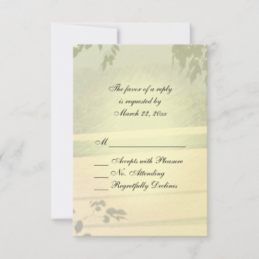 Summer Fields Wedding RSVP Karte (Vorderseite)