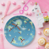 Summer Firefly Blue Ombre Custom Pappteller (Party)