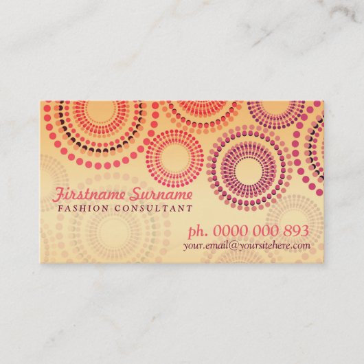 Summer Fireworks Mode Retail Business Cards Visitenkarte (Vorderseite)