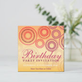 Summer Fireworks Party Geburtstagseinladung Einladung (Stehend Vorderseite)