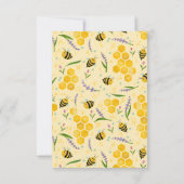 Summer First Bee Day 1. Geburtstag Dankeskarte (Rückseite)