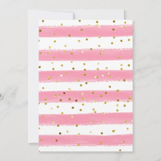 Summer Flamingo Baby Dusche Einladung (Rückseite)