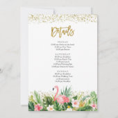 Summer Flamingo Bachelorette Wochenende Einladung (Rückseite)