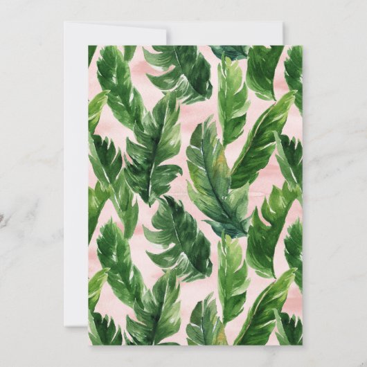 Summer Flamingo Balloon Einladung zum Geburtstag (Rückseite)